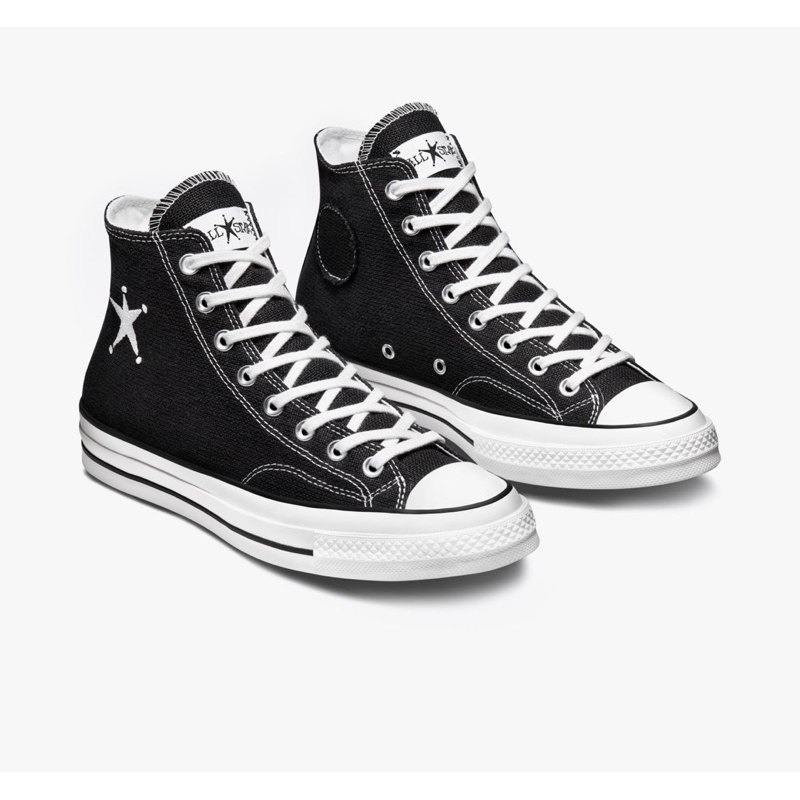 Jual CONVERSE X STUSSY CHUCK TAYLOR 70S HIGH TOP BLACK WHITE ORIGINAL |  Shopee Indonesia