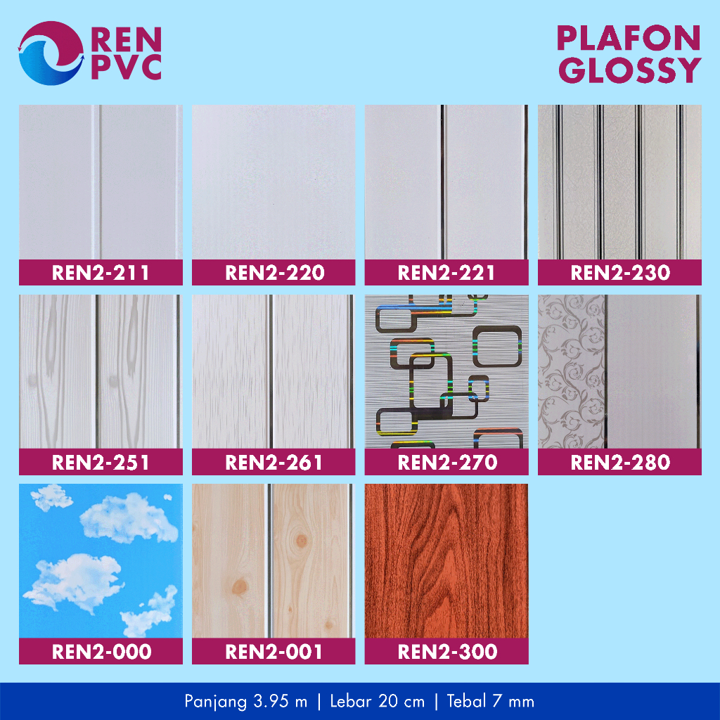 Jual REN PVC - PLAFON PVC IMPORT | Shopee Indonesia