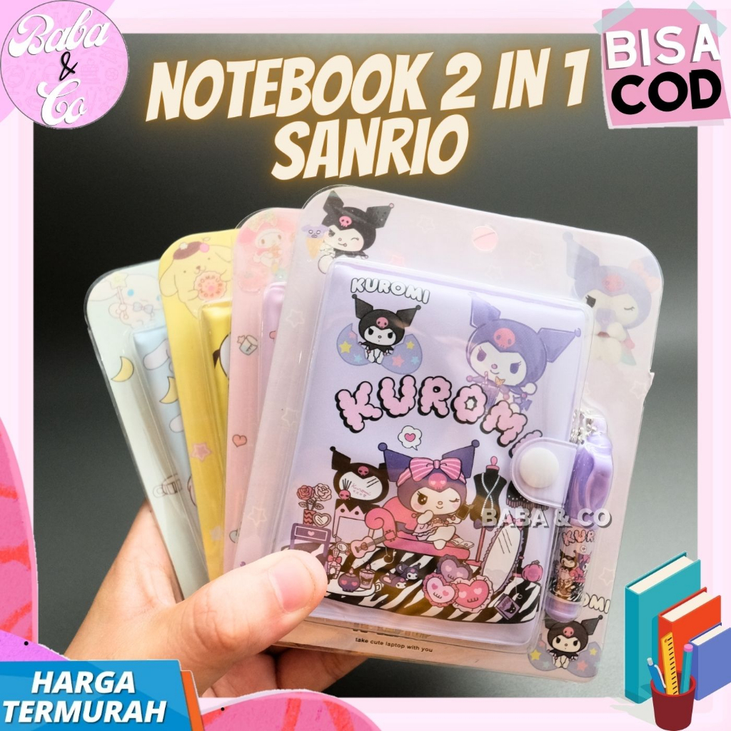 Jual BUKU DIARY SANRIO BUKU MEMO 2 IN 1 SANRIO PAKET ALAT TULIS PEN ...