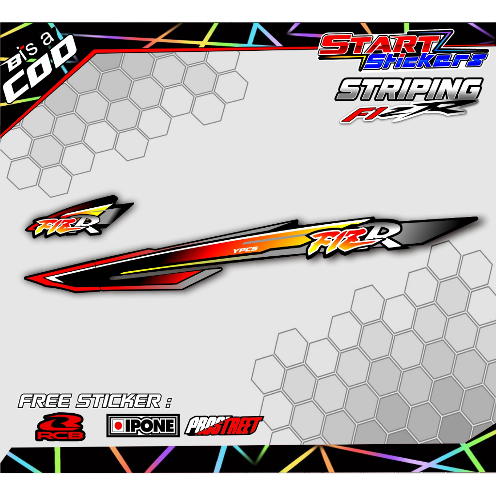 Jual STRIPING VARIASI YAMAHA FIZ R RACING / STIKER LIST VARIASI YAMAHA ...