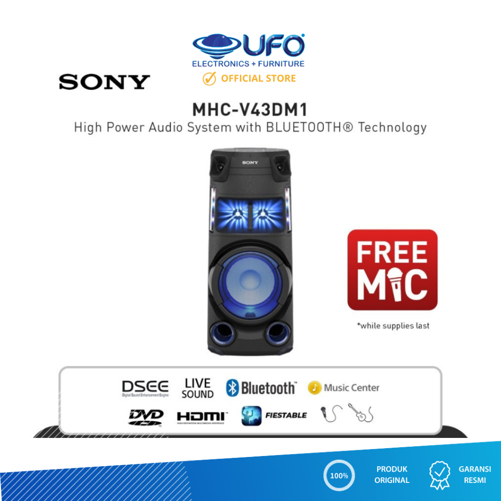 Antenna Dab In Filo 3 PIN Per Sony Bluetooth MHC-V13, V73D, V83D – Ricambio Originale 80cm, FM - 3