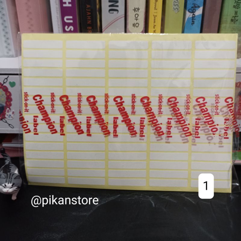 Jual Tempelan Tulisan Salah/ Tip Ex Kertas Kojico Champion/ Sticker