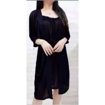 Ab 020 Set Kimono 2In1 Satin Import Piyama Wanita Kimono Set Tricot Premium Quality