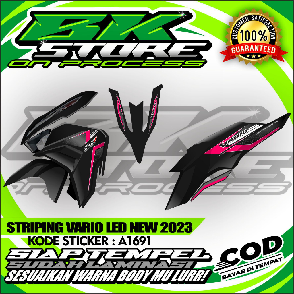 Jual Striping Uv Transparan Variasi Honda Vario Simpel Minimalis