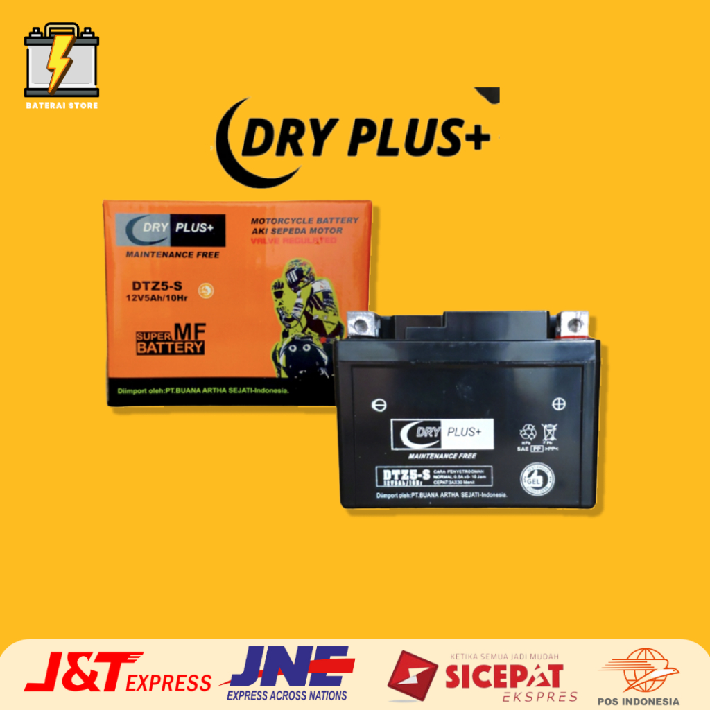 Jual Aki motor mioj, mio s, mio GT, xeon Dryplus Gtz5s Ytz5s aki kering