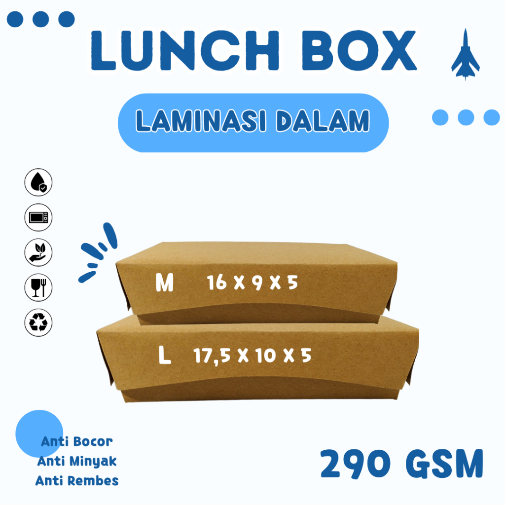 Jual JET | LUNCH BOX KRAFT PAPER EXCLUSIVE | LUNCH BOX M | LUNCH BOX L