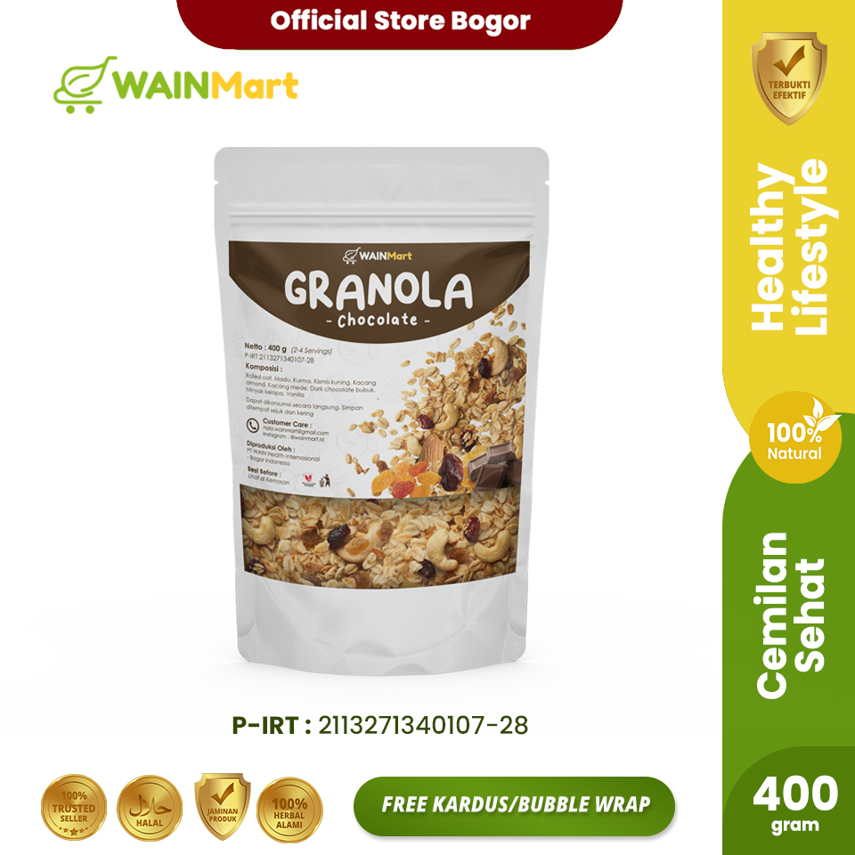 Jual Wainmart Granola Snack Diet Sereal Sarapan Makanan Sehat High Quality Berbagai Varian Rasa 