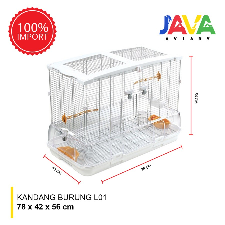 Jual Hagen Vision Bird Cage L01 Kandang Burung Besar Lovebird Cockatiel Shopee Indonesia 8546