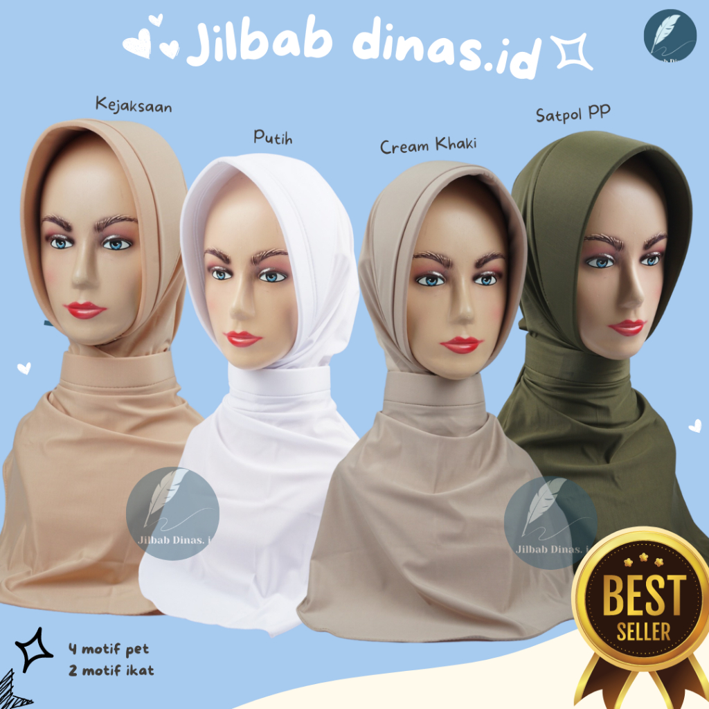 Jual Jilbab Dinas Putih Perawat Bidan Bahan Adem Perawat Bidan Satpol