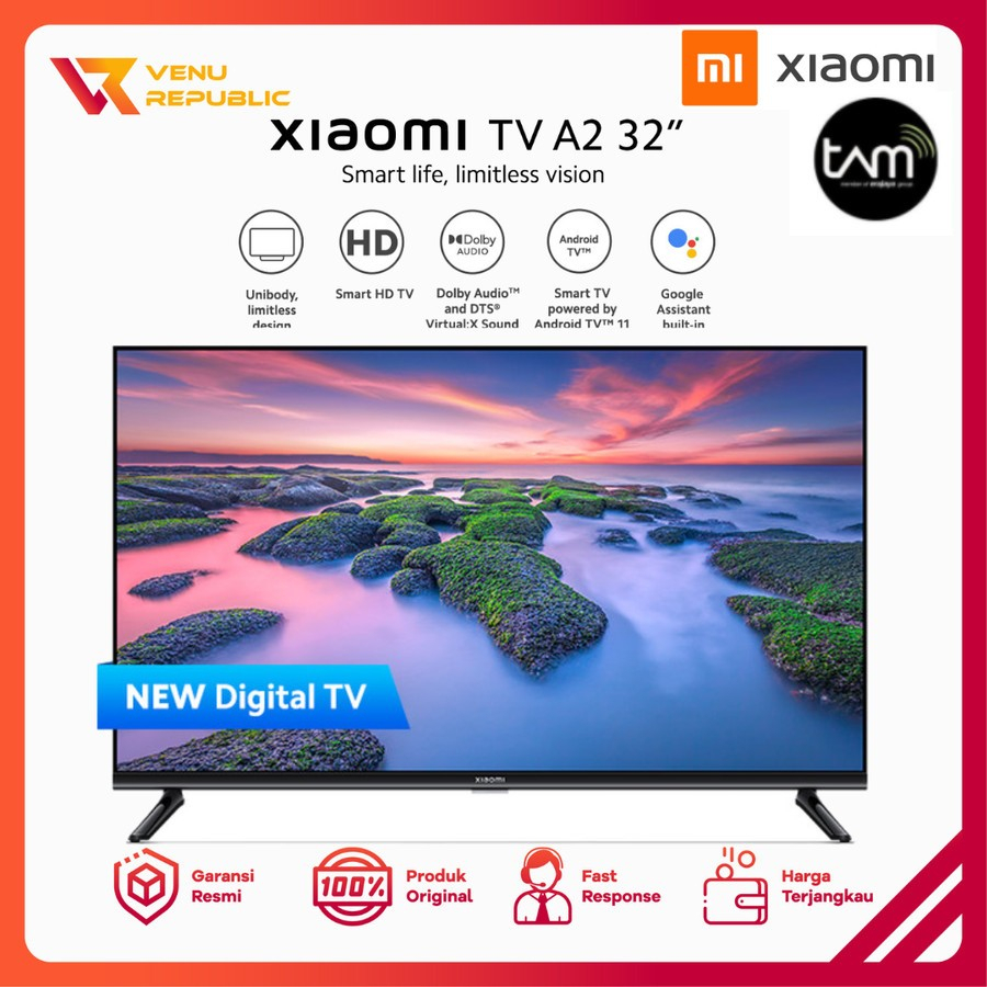 Xiaomi TV A2 32 Inch HD Dolby Vision HDR10 Android Smart Digital