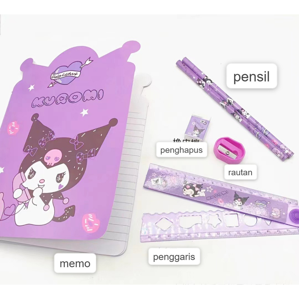 Jual GEM - POUCH SANRIO | STUDY SET SANRIO | PERALATAN TULIS ANAK | SET ...