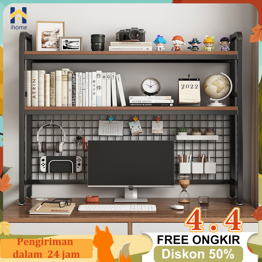 Jual IH Rak Desktop Storage Rak Meja Stationery Rak Buku Desktop Rak ...