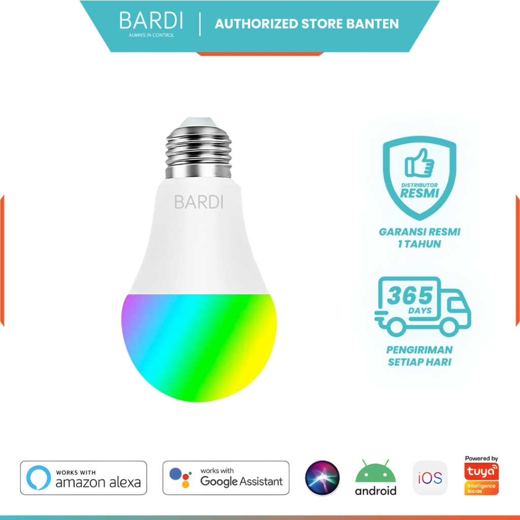 Jual BARDI Smart Home LED Light Bulb RGB 9W Bohlam Pintar Smart Lamp 9 ...