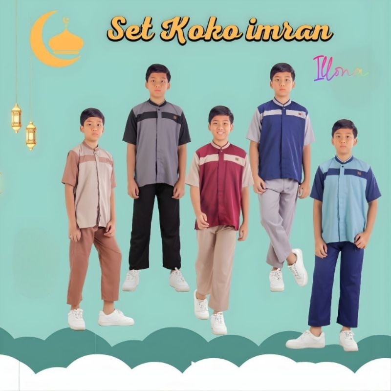 Jual IMRAN SET SETELAN KOKO ANAK TANGGUNG JUNIOR TEEN | Shopee Indonesia