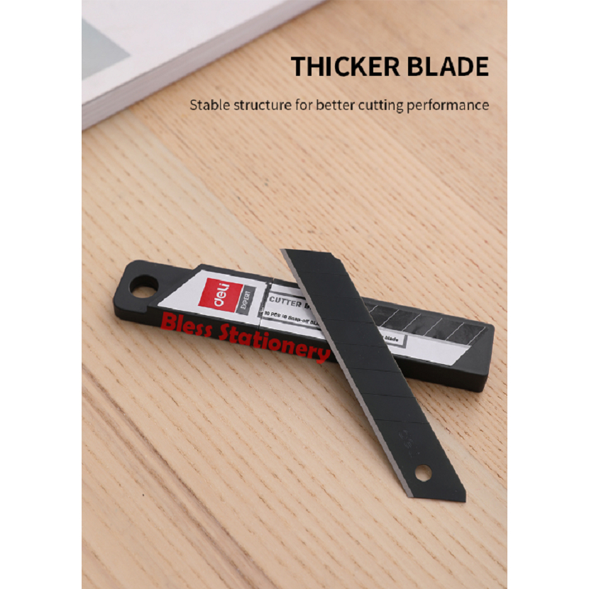 Jual isi cutter BESAR hitam DELI isi ulang cuter BESAR hitam Black ...