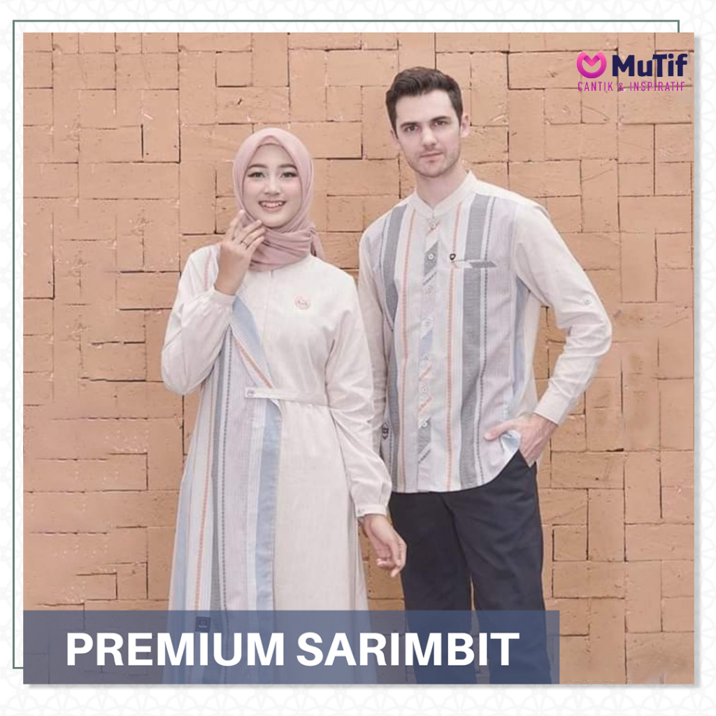 Jual Baju Couple Lebaran Series RAHMANIA MAHENDRA PASTEL CREAM By MUTIF ...