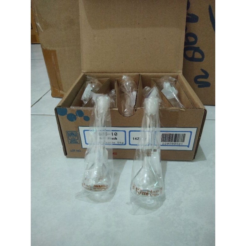 Jual Labu Ukur Volumetric Flask 10 Ml Pp Stopper Class A Iwaki Shopee Indonesia 7781