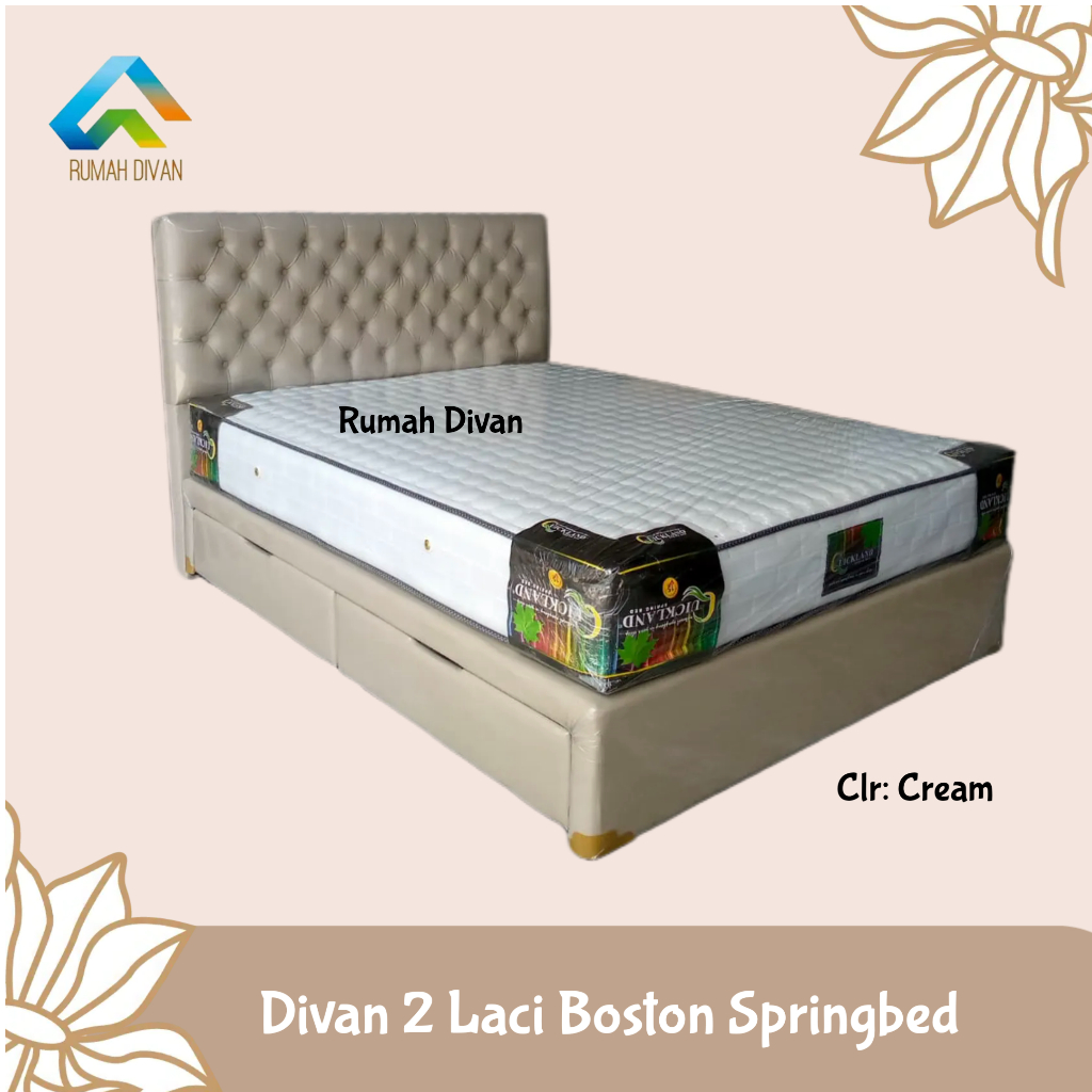 Jual Kasur Springbed Set Divan Dipan Tempat Tidur 2 Laci Besar Bisa Pilih Model Dan Warna 5608