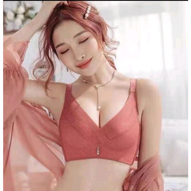 Jual Bra S Bra Cup besar Nilon lace strap bra Wanita Push-Up Isi Busa Tali  Strap dan Bahan Lace Breathable Hiasan Bordir