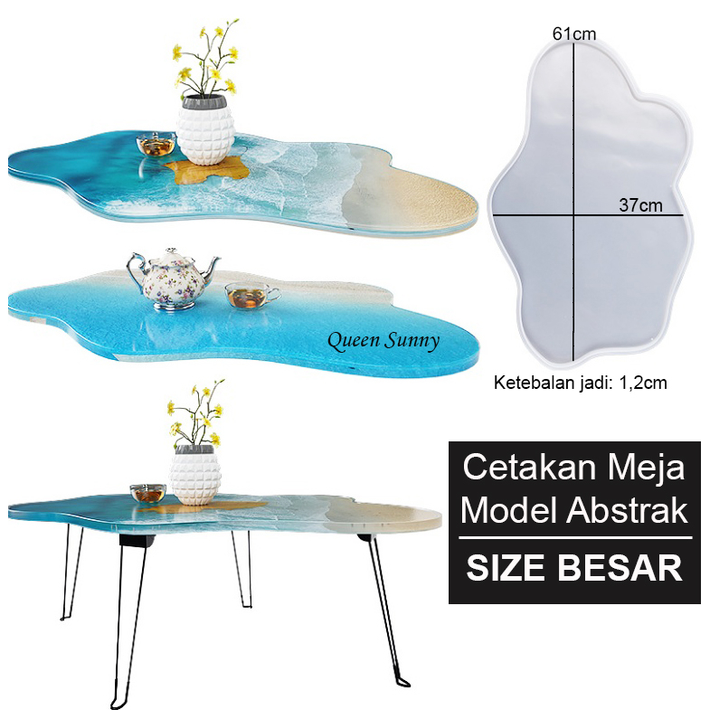 Jual Cetakan Meja Model Abstrak SIZE BESAR Mold Resin Cetakan Meja