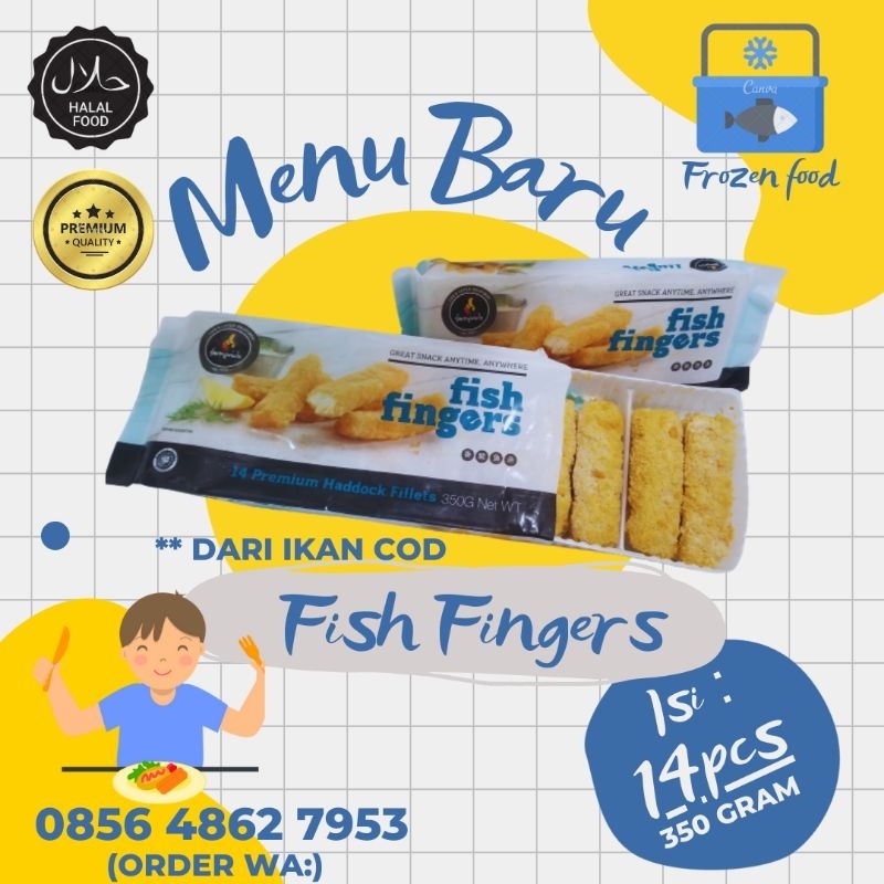 Jual Fish Finger Naget Ikan Premium Frozen Fish fingers Ikan Kod /COD ala Resto FishNCo Fish n