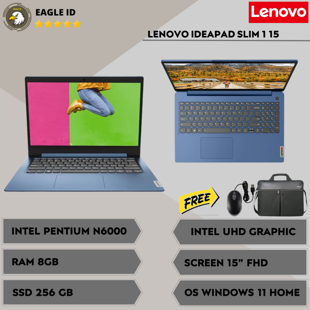 Jual Laptop Murah Lenovo Ideapad Slim Intel Pentium Silver N Ram Gb Gb Ssd