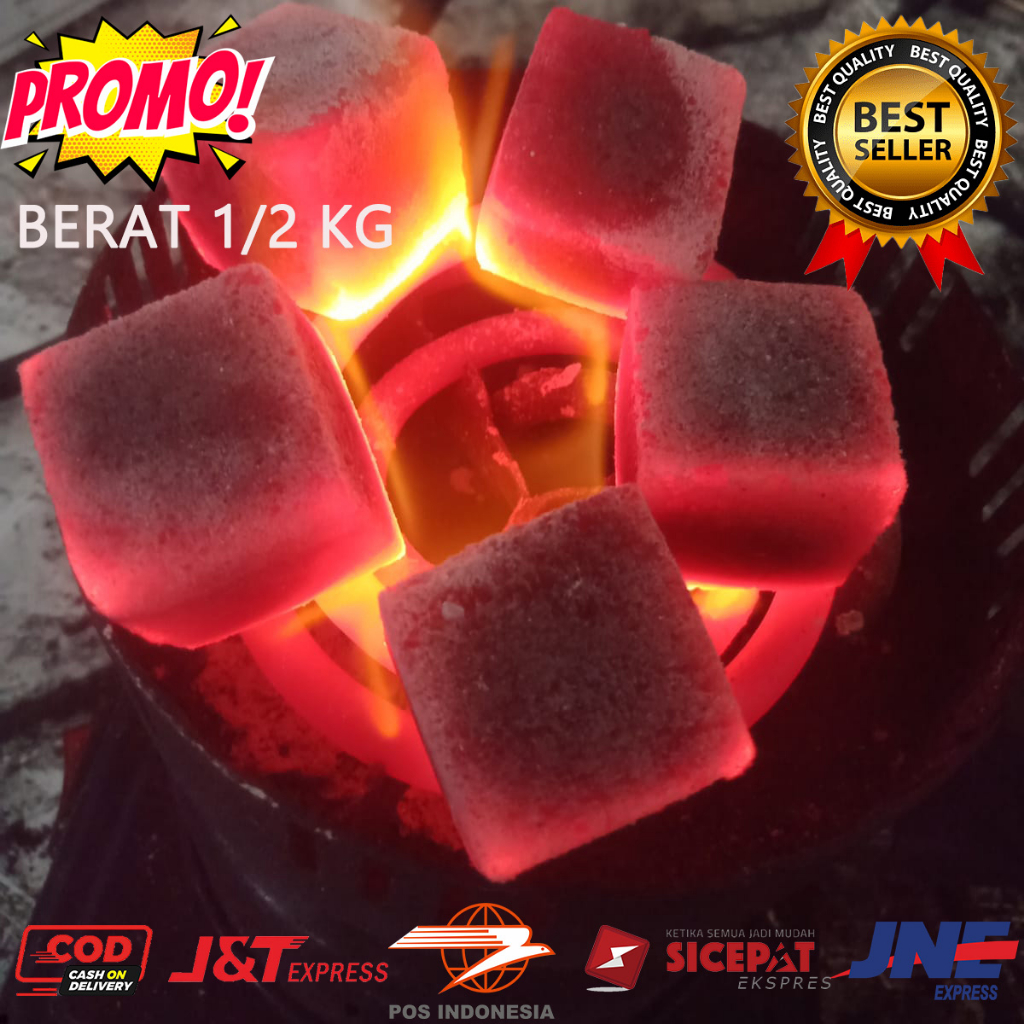 Jual Arang Briket Areng Barbekyu Sisha Bbq Cube Kotak Kubus Charcoal Briquettes Kg Gram