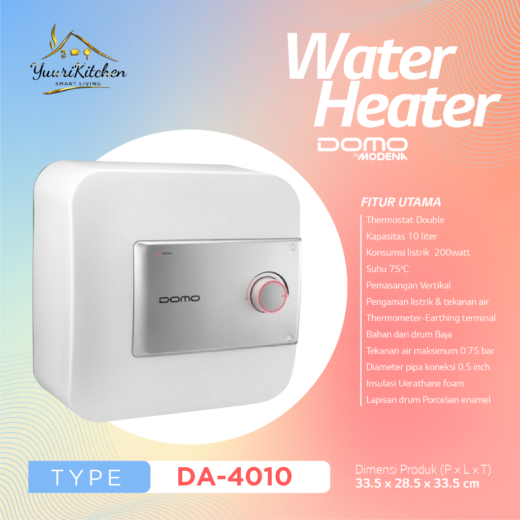 Jual DOMO DA 4010 Water Heater 10 Liter Shopee Indonesia