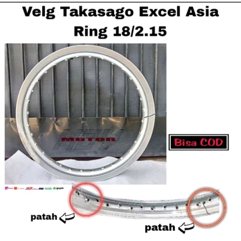 Jual Velg Veleg Velk Velg Takasago Excel Asia Ukuran Second Shopee Indonesia