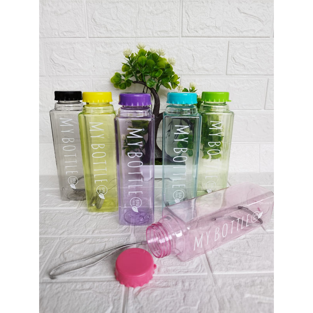 Jual Botol minum heatlthy My bottle My bottle souvenir My bottle minum My bottle 1 liter kotak