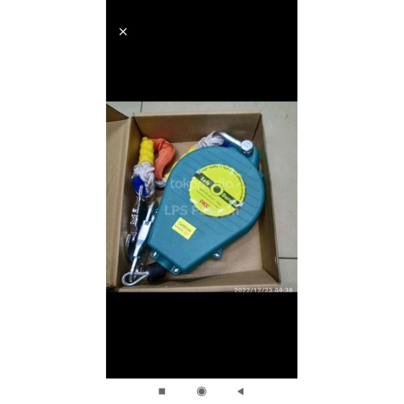 Jual FALL ARRESTER 15 M Retractable Lifeline Safety Prevention 15 M ...
