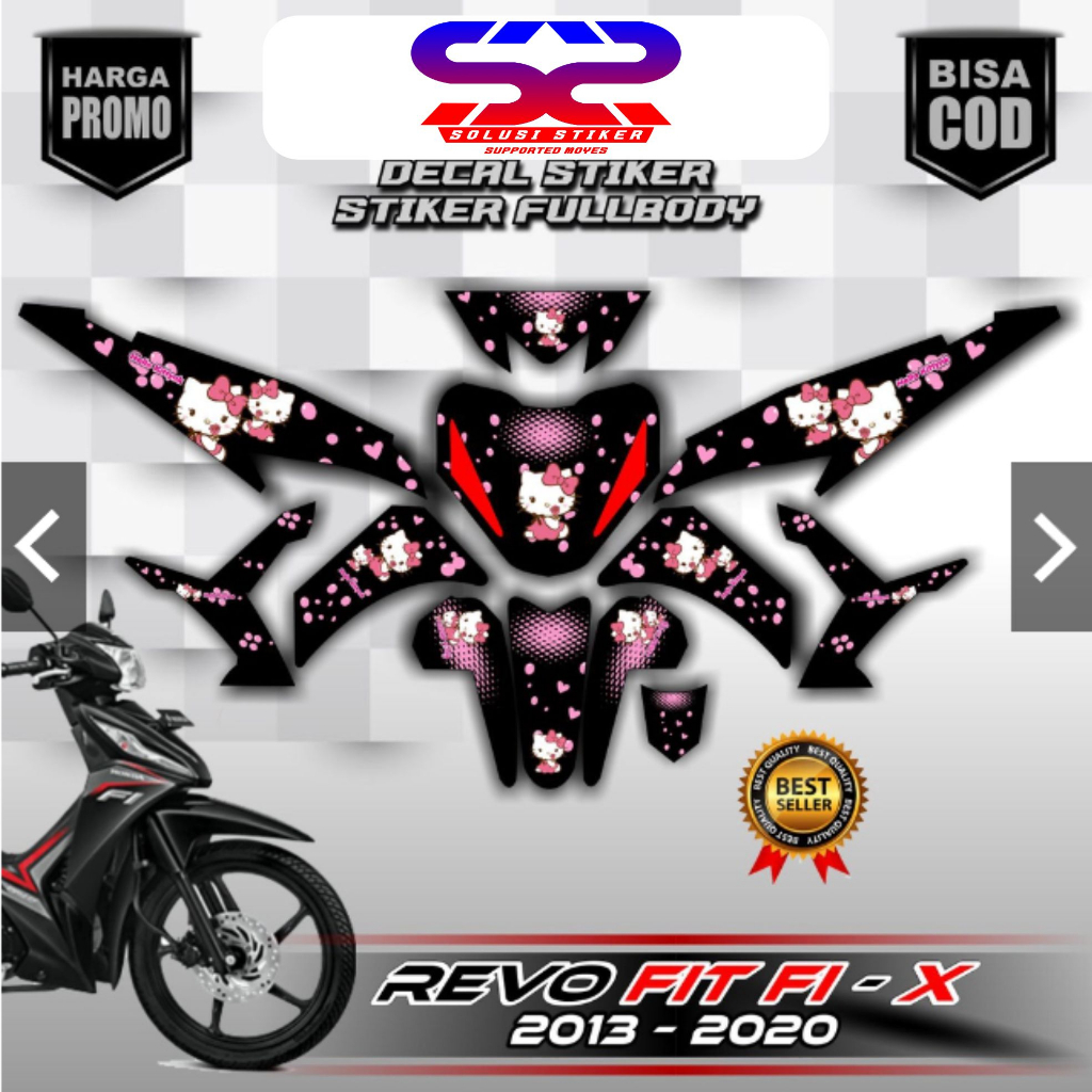 Jual Stiker Decal Motor Revo Fit Fi Motif Warna Fink Sticker Fullbody Honda Revo Fit Fi Shopee