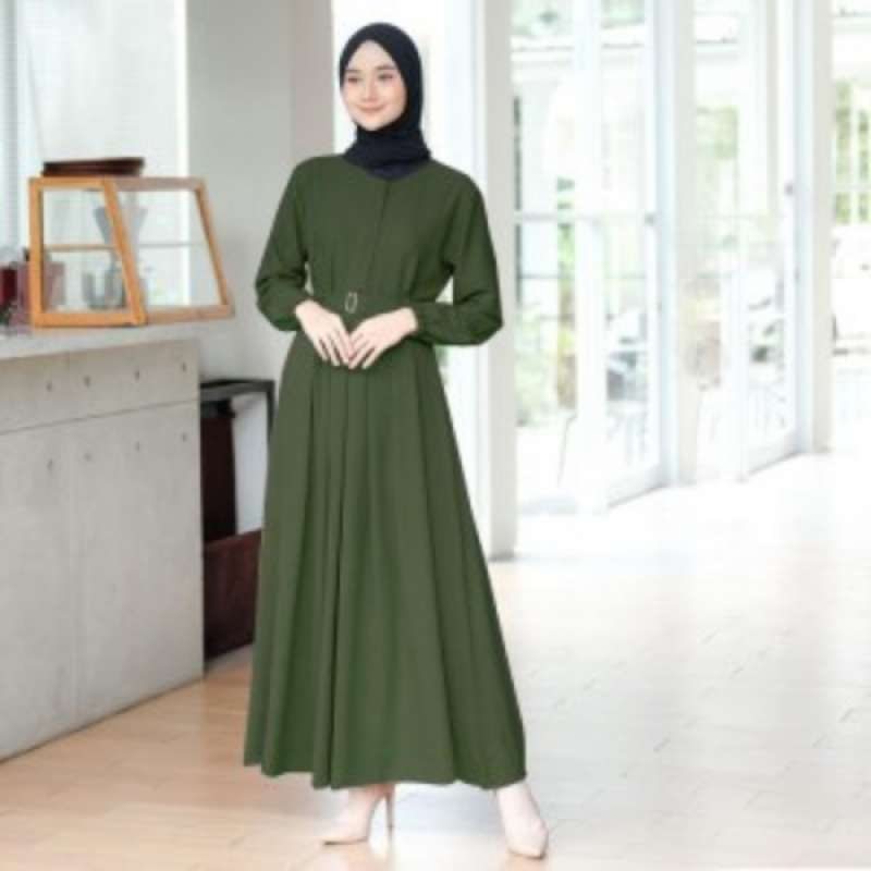 Jual Model Gamis Terbaru 2023 Hitam Polos Simpel Modern Remaja Dress Eticha Wanita Muslim Pesta 8372