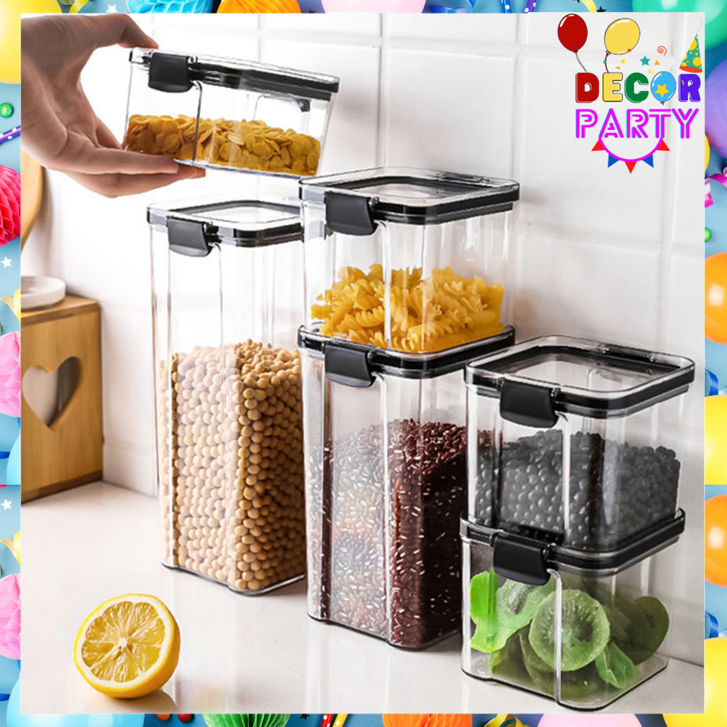 Jual DP Toples Penyimpanan Cereal 1800ml Kotak Bening Kedap Udara