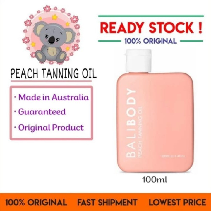 Jual Bali body peach tanning oil spf6 (100ml) Shopee Indonesia