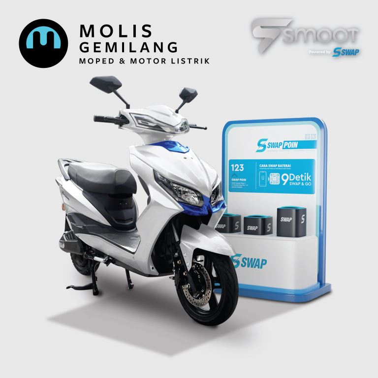 Jual Motor Listrik SMOOT Tempur Facelift 2023 by SWAP OTR JADETABEK