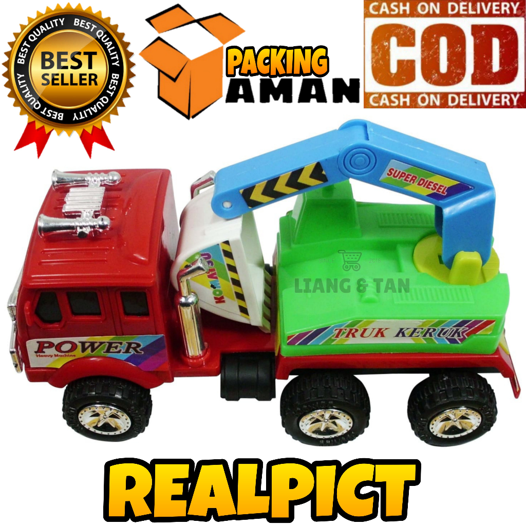 Jual ( BISA COD ) Mainan Anak Mobil Mobilan Truck Truk Beko / Mainan