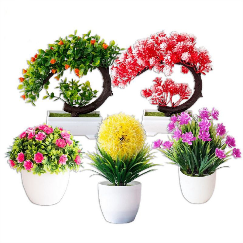 Jual Ornamen Tanaman Hias hiasan bunga Pohon Bonsai Artificial