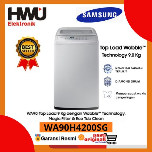 Jual SAMSUNG MESIN CUCI 1 TABUNG / TOP LOADING 9 KG Wobble™ Technology ...