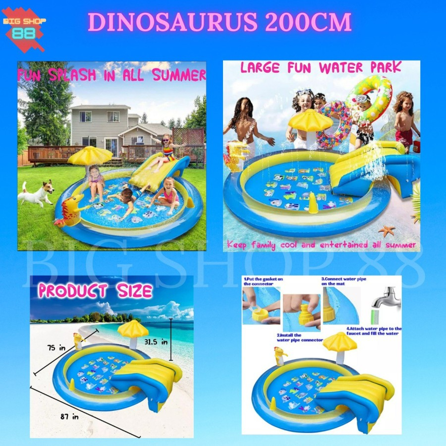 Jual Kolam Renang Anak Air Mancur Perosotan Kolam Renang Anak Karet PVC