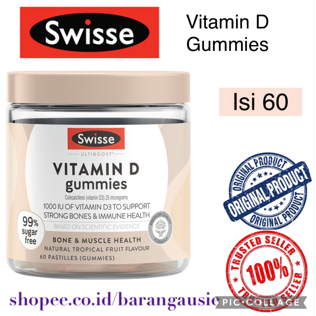 Jual Swisse Vitamin D Gummies 60 Pack Shopee Indonesia