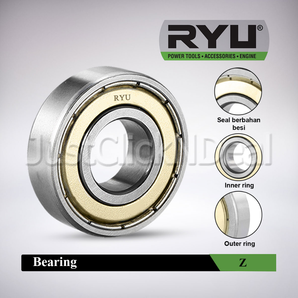 Jual RYU Bearing 607-Z 6201-Z 627-Z 629-Z Tutup Besi Lahar Laher Laker ...