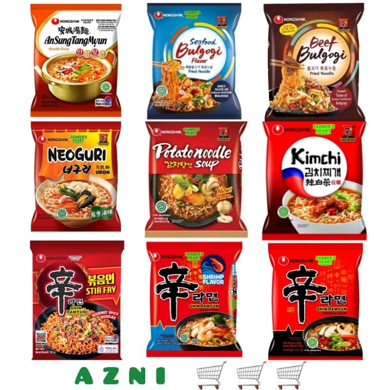 Jual NONGSHIM KOREAN NOODLE HALAL SHIN RAMYUN/ BULGOGI/ KIMCHI/ ALL