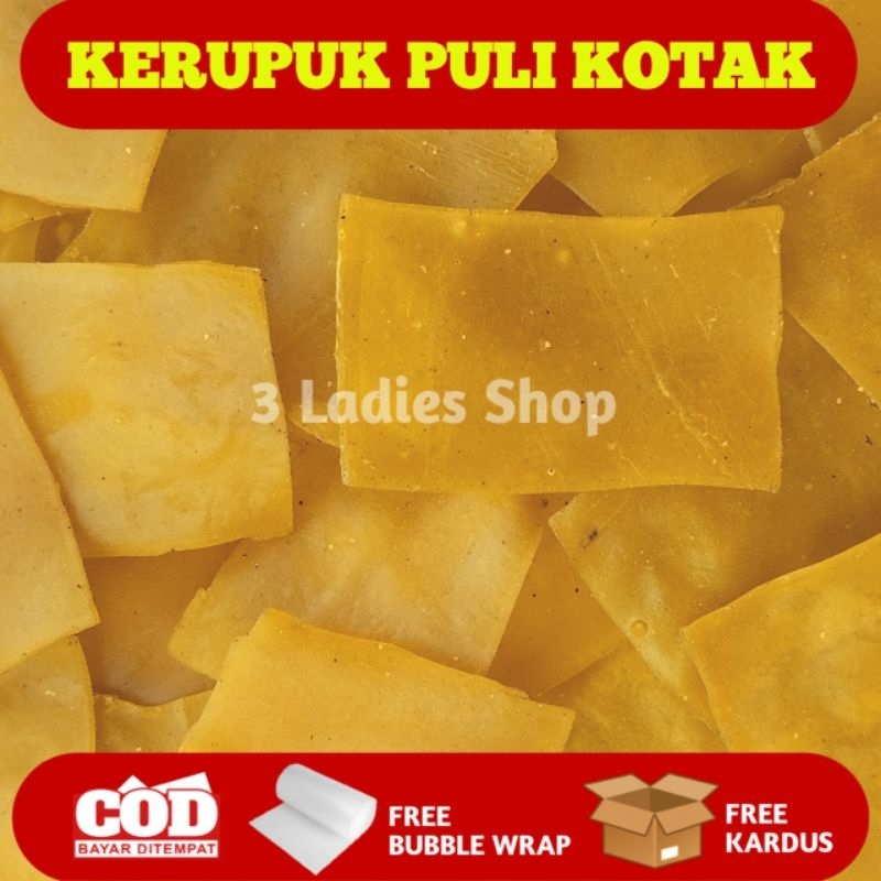 Jual Kerupuk Puli Bawang Mentah Kerupuk Gendar Kotak Kemasan 250 Gram