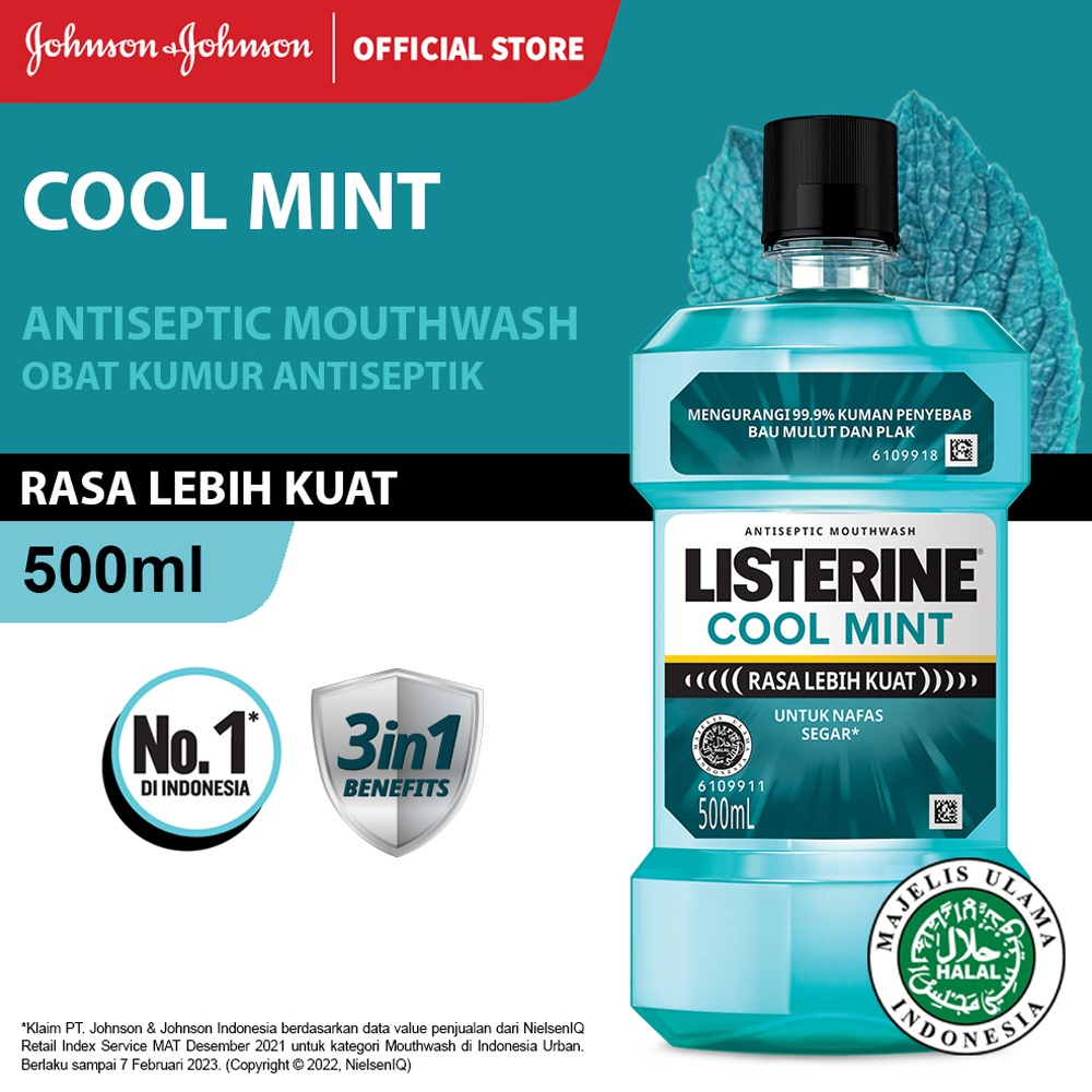 Jual Listerine Cool Mint 500 ml / Listerine Zero 500 ml / Obat Kumur