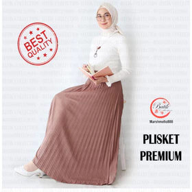 Rok Plisket Wanita Bahan Hyget Premium Lentur