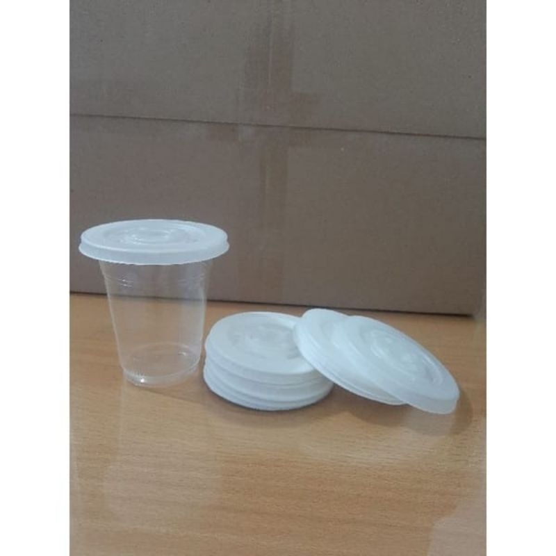 Jual Tutup Gelas Plastik Lid Cup Datar Cup 10 12 14 16 Isi 50 Pcs Shopee Indonesia 0563