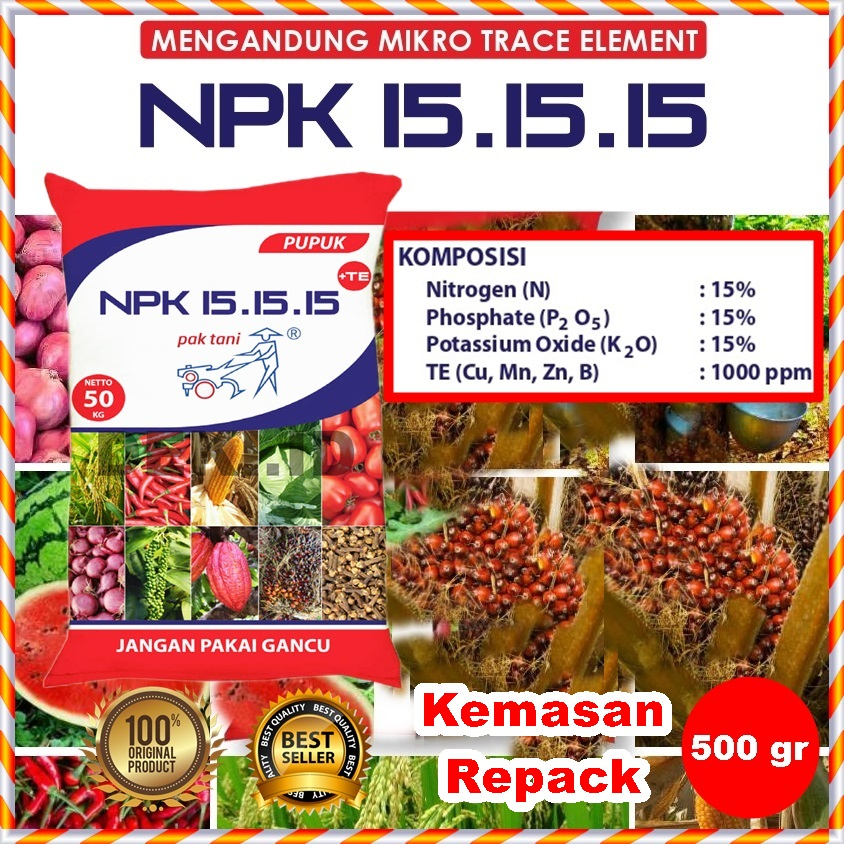 Jual Pupuk Npk Plus Te Pak Tani Kemasan Repack Gram