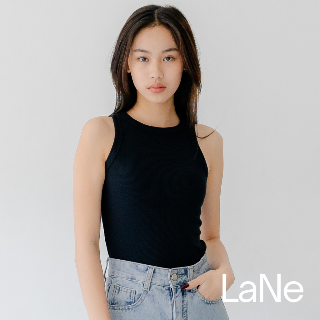 Jual Lane Basic Halter Top Tanktop Rib Wanita Atasan Wanita