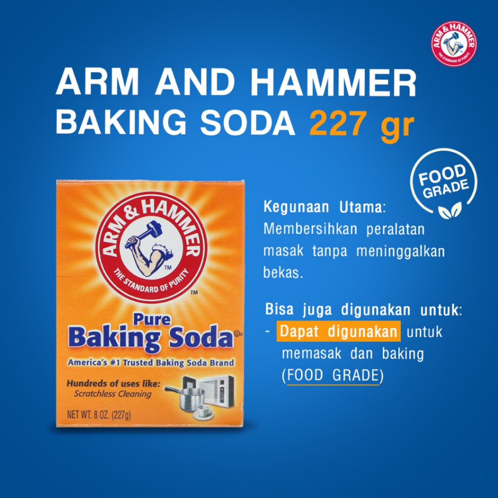 Jual Arm & Hammer Baking Soda 227gr (Multipurpose) Shopee Indonesia